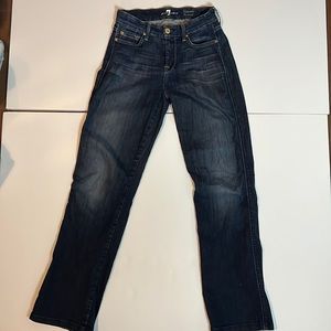 7 For All Mankind dark blue Kimmie bootcut trouser jeans denim sz 25